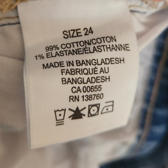 Penningtons Curvy Fit Denim Capri Light Wash Jeans d/C Plus Size 24 Stretch - Picture 7 of 11